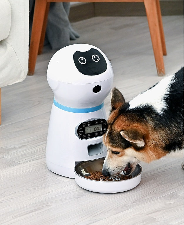 Smart Automatic Pet Feeder 2025 - Programmable Dry Food Dispenser with Voice Recorder & Anti-Jam System - TailAura