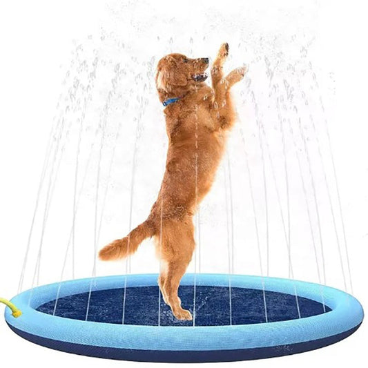 Dog Sprinkler Splash Pad – Outdoor Anti-Slip Cooling Mat for Summer Fun - TailAura