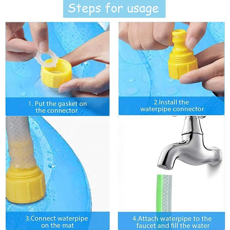 Dog Sprinkler Splash Pad – Outdoor Anti-Slip Cooling Mat for Summer Fun - TailAura