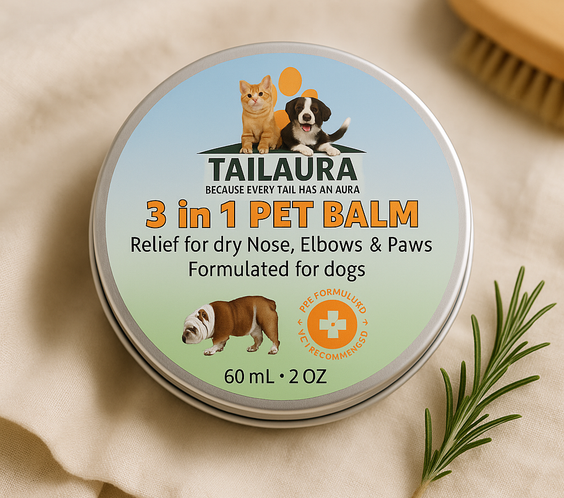 TailAura™ 3-in-1 Balm for Pets – Care for Paws, Nose & Skin (56.7g) - TailAura