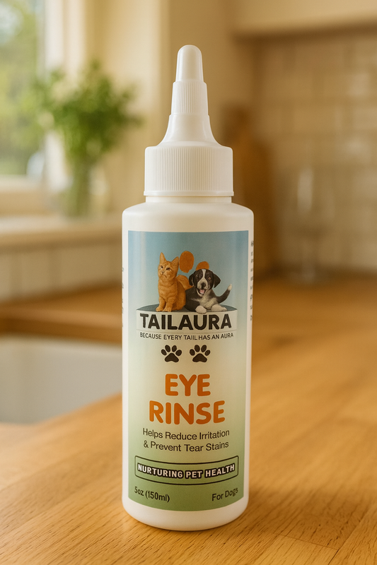 TailAura™ Canine Eye Care Rinse – Gentle Cleansing Solution for Dogs (148ml) - TailAura