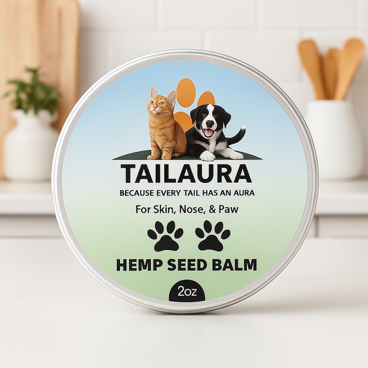 TailAura™ Restorative Hemp Seed Balm for Pets – Paw, Nose & Skin Therapy (56.7g) - TailAura