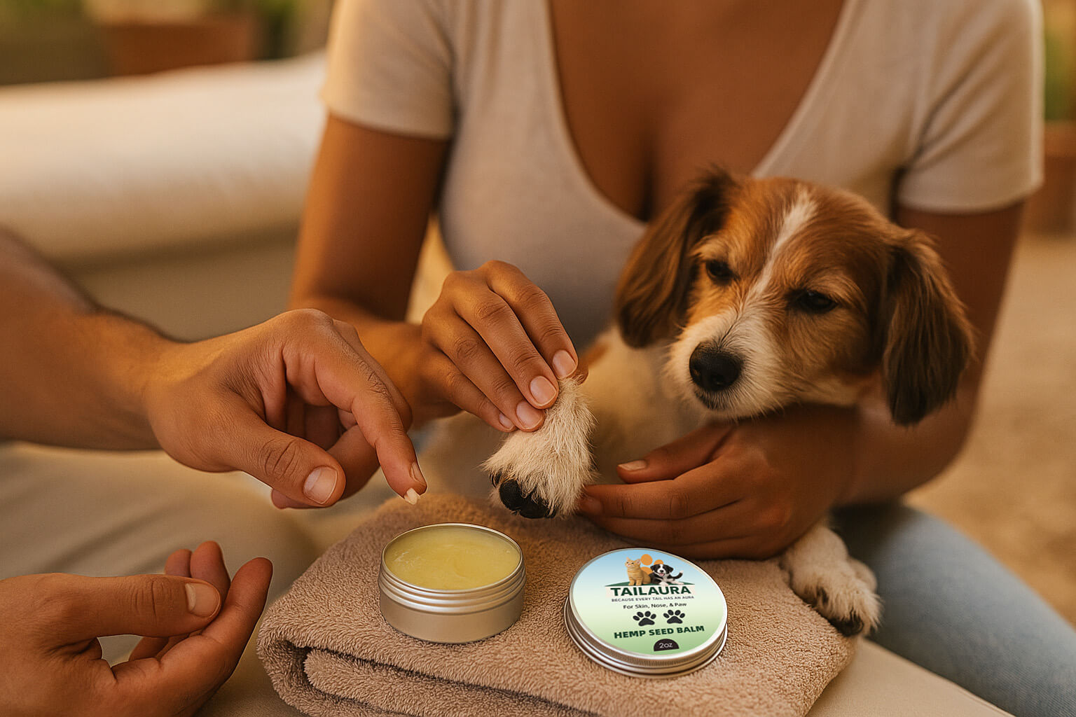 TailAura™ Restorative Hemp Seed Balm for Pets – Paw, Nose & Skin Therapy (56.7g) - TailAura -  -  TailAura